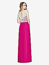 Rear View Thumbnail - Think Pink & Ivory After Six Bridesmaid Dress 6773