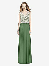 Front View Thumbnail - Vineyard Green & Ivory After Six Bridesmaid Dress 6773