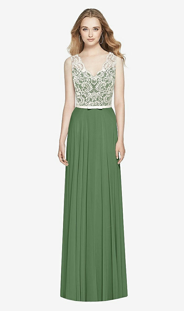 Front View - Vineyard Green & Ivory After Six Bridesmaid Dress 6773