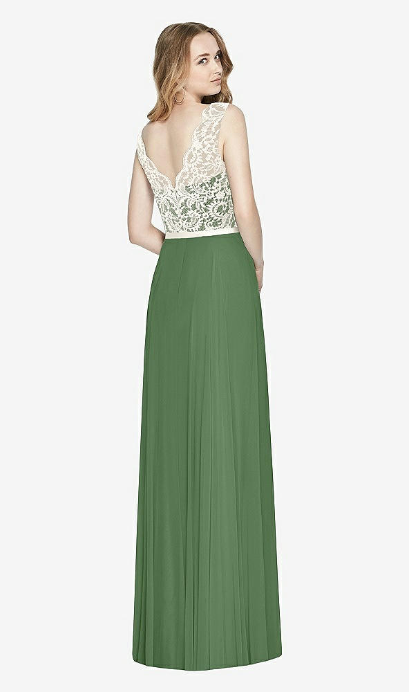 Back View - Vineyard Green & Ivory After Six Bridesmaid Dress 6773
