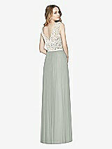 Rear View Thumbnail - Willow Green & Ivory After Six Bridesmaid Dress 6773