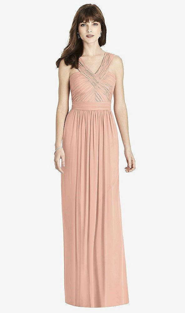 Front View - Pale Peach After Six Bridesmaid Dress 6785