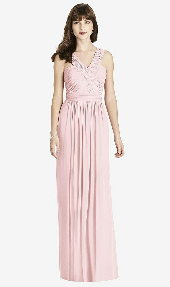 Front View - Ballet Pink After Six Bridesmaid Dress 6785