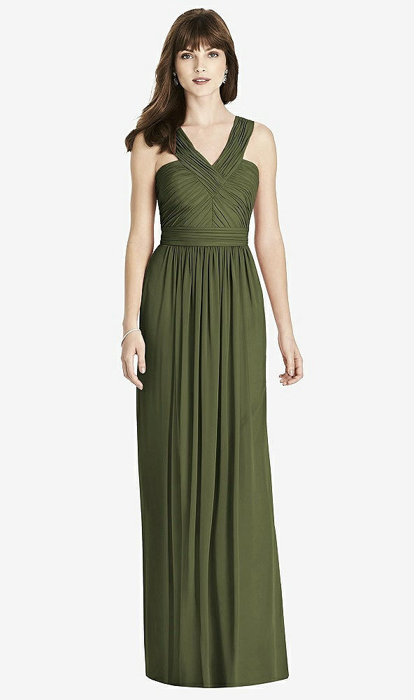 Front View - Olive Green After Six Bridesmaid Dress 6785