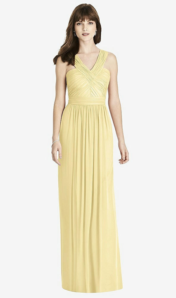 Front View - Pale Yellow After Six Bridesmaid Dress 6785