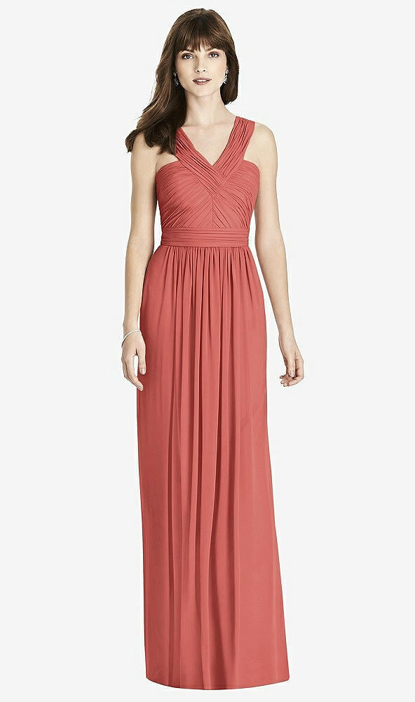 Front View - Coral Pink After Six Bridesmaid Dress 6785