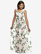 Front View Thumbnail - Palm Beach Print Dessy Collection Junior Bridesmaid Dress JR543