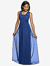 Front View Thumbnail - Classic Blue Dessy Collection Junior Bridesmaid Dress JR543