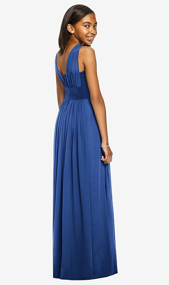 Back View - Classic Blue Dessy Collection Junior Bridesmaid Dress JR543