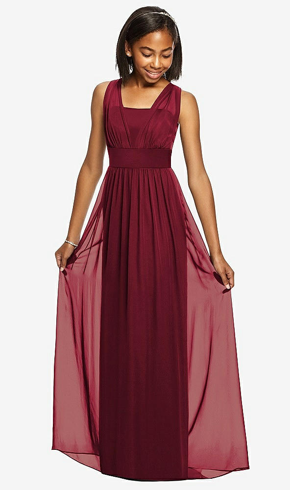 Front View - Burgundy Dessy Collection Junior Bridesmaid Dress JR543