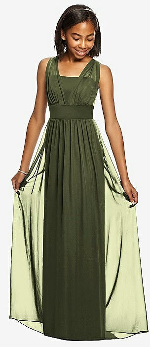 Olive Green Formal Dress for Juniors