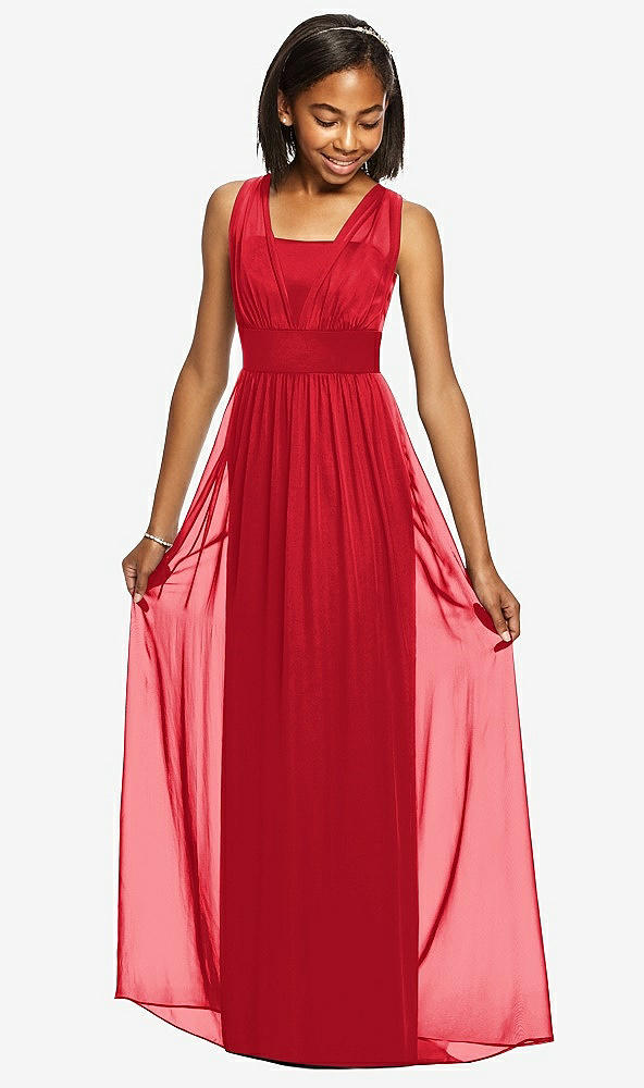Front View - Parisian Red Dessy Collection Junior Bridesmaid Dress JR543