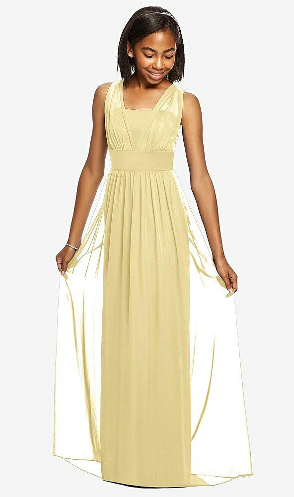 Front View - Pale Yellow Dessy Collection Junior Bridesmaid Dress JR543