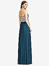 Rear View Thumbnail - Atlantic Blue & Cameo Studio Design Bridesmaid Dress 4529