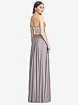 Rear View Thumbnail - Cashmere Gray & Cameo Studio Design Bridesmaid Dress 4529