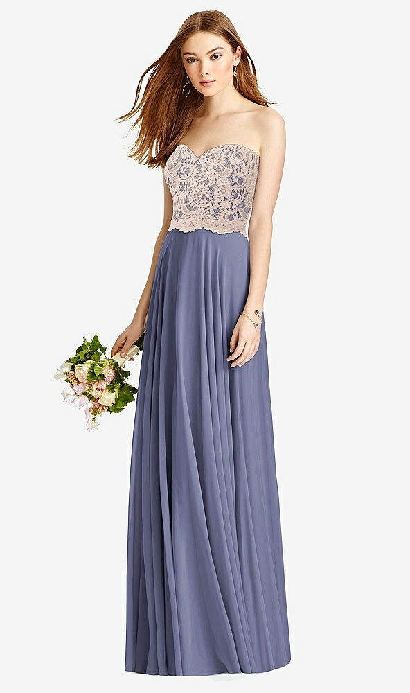 Front View - French Blue & Cameo Studio Design Bridesmaid Dress 4529