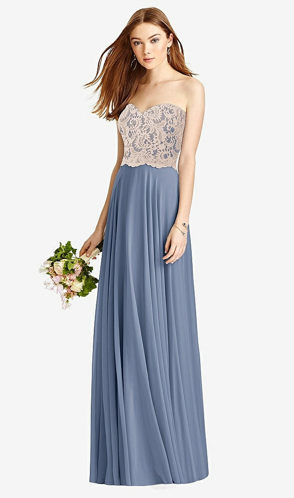 Front View - Larkspur Blue & Cameo Studio Design Bridesmaid Dress 4529