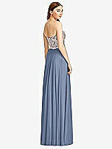 Rear View Thumbnail - Larkspur Blue & Cameo Studio Design Bridesmaid Dress 4529