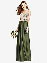 Front View Thumbnail - Olive Green & Cameo Studio Design Bridesmaid Dress 4529