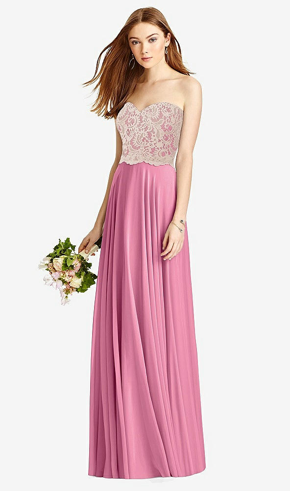 Front View - Orchid Pink & Cameo Studio Design Bridesmaid Dress 4529