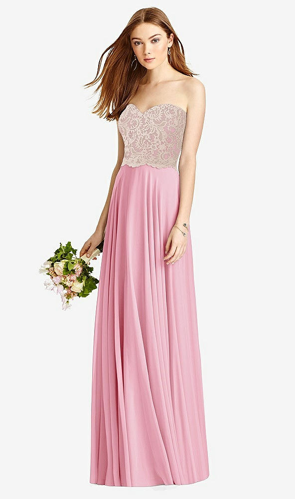 Front View - Peony Pink & Cameo Studio Design Bridesmaid Dress 4529