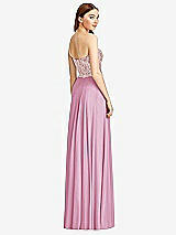 Rear View Thumbnail - Powder Pink & Cameo Studio Design Bridesmaid Dress 4529