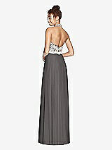 Rear View Thumbnail - Caviar Gray & Ivory Studio Design Bridesmaid Dress 4530
