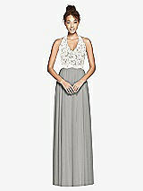 Front View Thumbnail - Chelsea Gray & Ivory Studio Design Bridesmaid Dress 4530