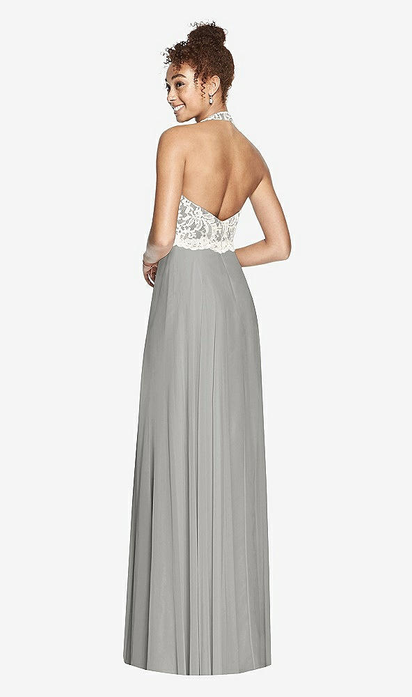 Back View - Chelsea Gray & Ivory Studio Design Bridesmaid Dress 4530