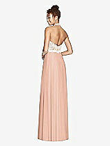 Rear View Thumbnail - Pale Peach & Ivory Studio Design Bridesmaid Dress 4530