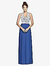 Front View Thumbnail - Classic Blue & Ivory Studio Design Bridesmaid Dress 4530