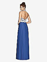 Rear View Thumbnail - Classic Blue & Ivory Studio Design Bridesmaid Dress 4530