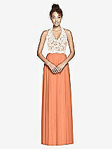 Front View Thumbnail - Sweet Melon & Ivory Studio Design Bridesmaid Dress 4530