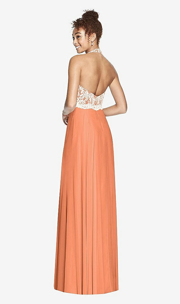 Back View - Sweet Melon & Ivory Studio Design Bridesmaid Dress 4530