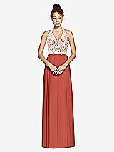 Front View Thumbnail - Amber Sunset & Ivory Studio Design Bridesmaid Dress 4530