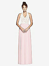 Front View Thumbnail - Ballet Pink & Ivory Studio Design Bridesmaid Dress 4530
