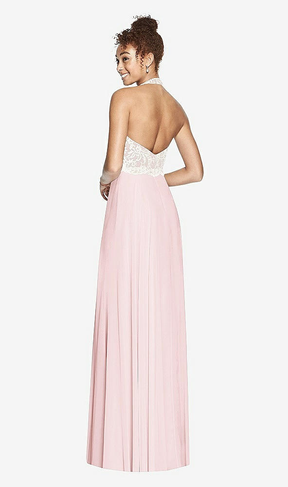 Back View - Ballet Pink & Ivory Studio Design Bridesmaid Dress 4530