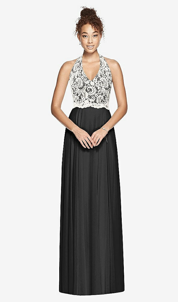 Front View - Black & Ivory Studio Design Bridesmaid Dress 4530