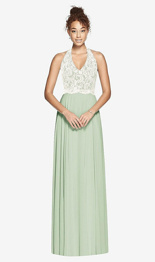Front View - Celadon & Ivory Studio Design Bridesmaid Dress 4530