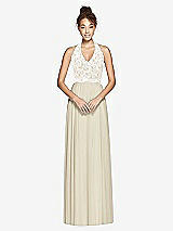Front View Thumbnail - Champagne & Ivory Studio Design Bridesmaid Dress 4530
