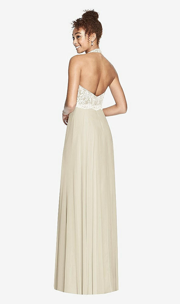 Back View - Champagne & Ivory Studio Design Bridesmaid Dress 4530