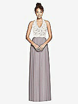 Front View Thumbnail - Cashmere Gray & Ivory Studio Design Bridesmaid Dress 4530