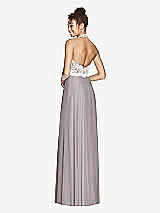 Rear View Thumbnail - Cashmere Gray & Ivory Studio Design Bridesmaid Dress 4530