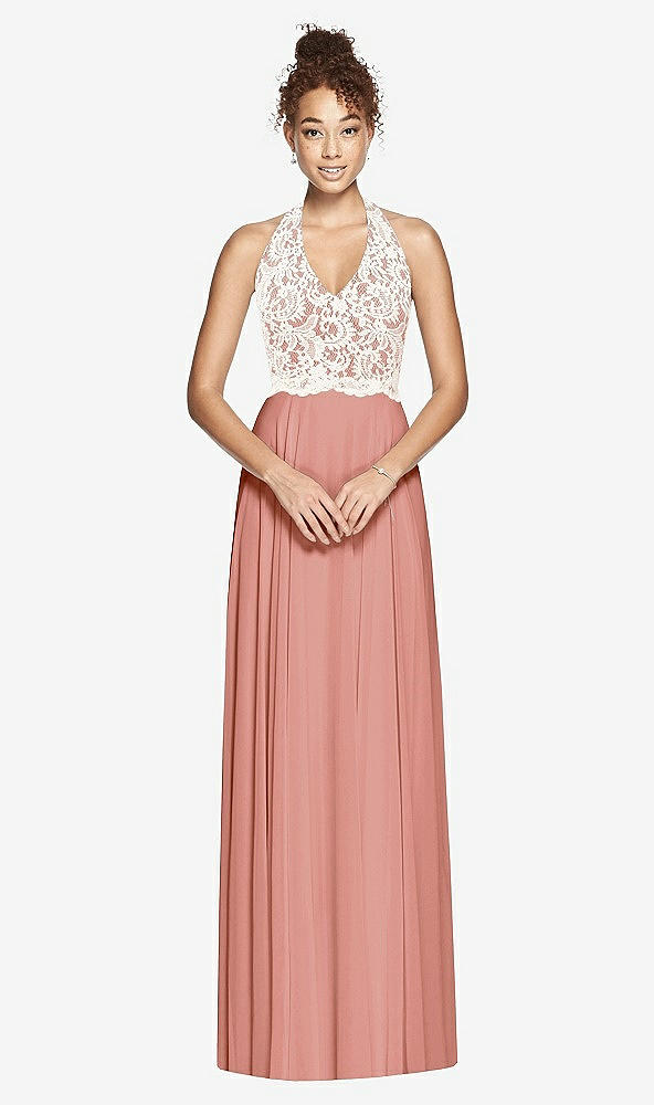 Front View - Desert Rose & Ivory Studio Design Bridesmaid Dress 4530