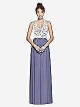 Front View Thumbnail - French Blue & Ivory Studio Design Bridesmaid Dress 4530