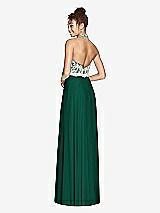 Rear View Thumbnail - Hunter Green & Ivory Studio Design Bridesmaid Dress 4530
