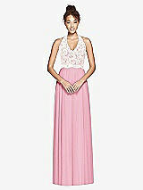 Front View Thumbnail - Peony Pink & Ivory Studio Design Bridesmaid Dress 4530
