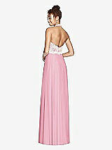 Rear View Thumbnail - Peony Pink & Ivory Studio Design Bridesmaid Dress 4530