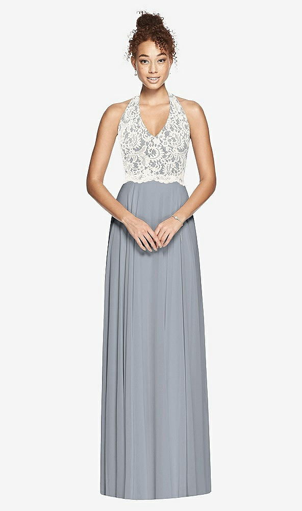 Front View - Platinum & Ivory Studio Design Bridesmaid Dress 4530