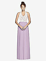Front View Thumbnail - Pale Purple & Ivory Studio Design Bridesmaid Dress 4530